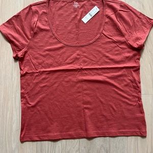 NWT j crew organic shirt. Salmon color
